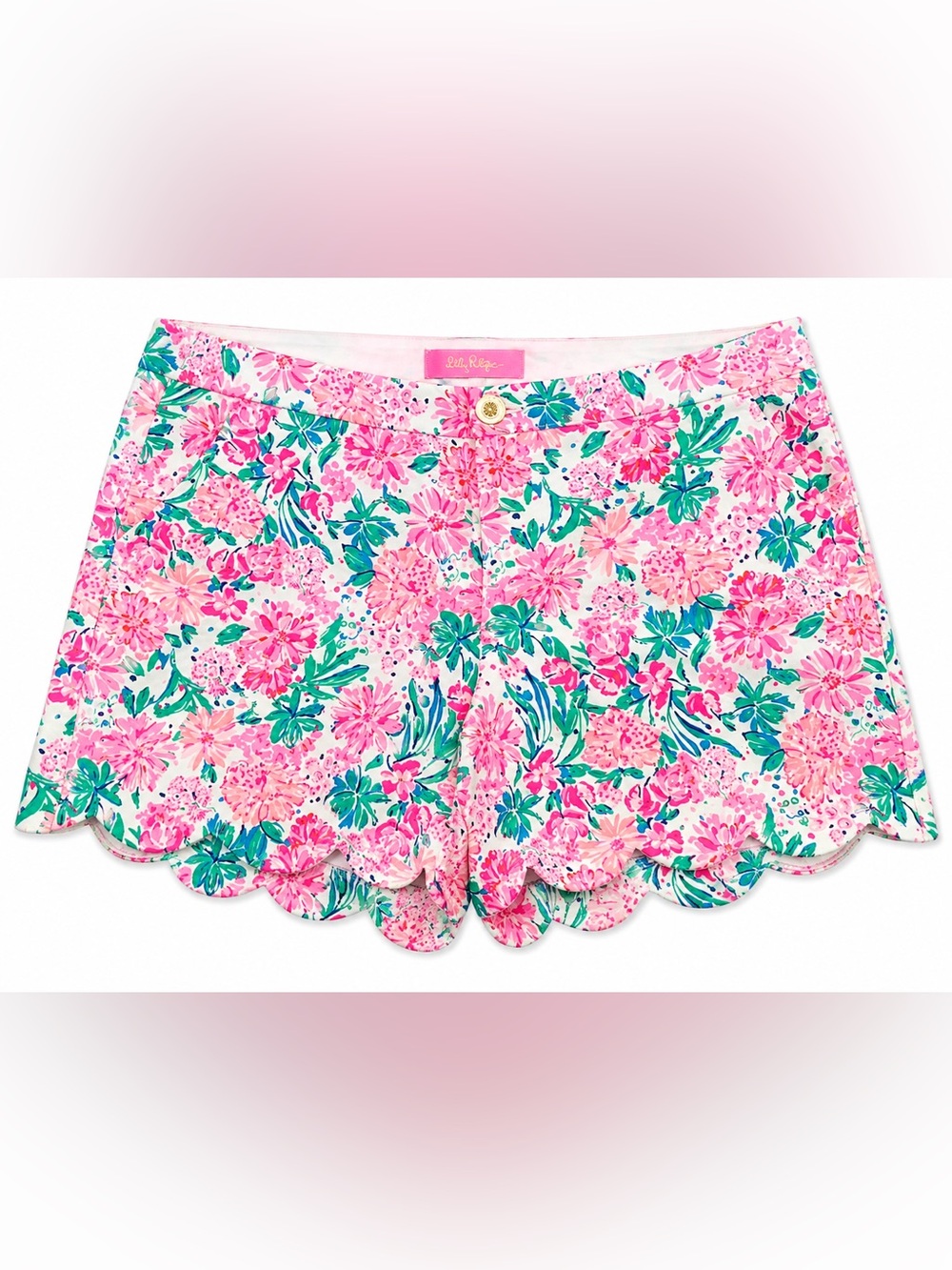 Lilly Pulitzer Buttercup Stretch Scalloped Hem Skort